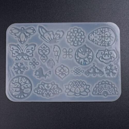 Ancient Style Long Earrings Pendant DIY Crystal Epoxy Mold High Mirror Silicone Molds Jewelry Making