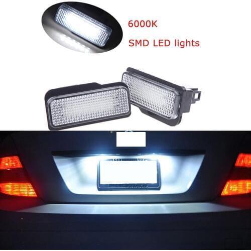 For Mercedes Benz W203 W211 W219 5Dr R171 White License Number Plate LED Light Error Free 6000K