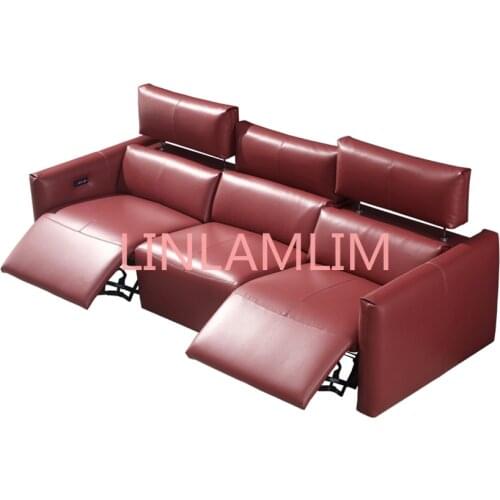 Electric recliner relax massage theater living room Sofa bed functional genuine leather couch Nordic modern диван мебель кровать