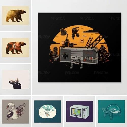 HD Canvas Prints Poster Broken Innocence Wall Artwork Home Decoration Animal HD Painting Modular Polar Bear Pictures Living Room