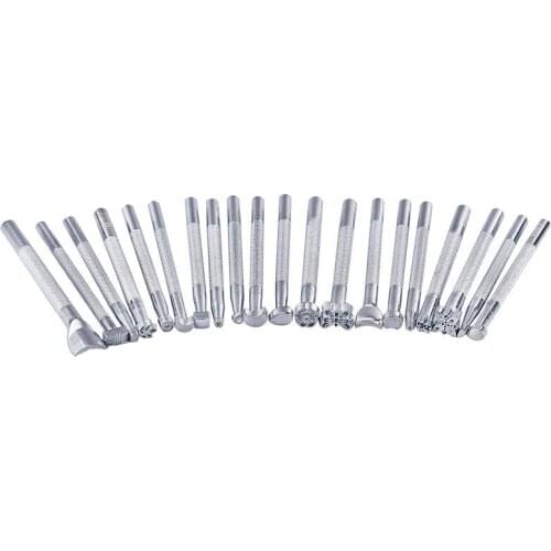 Metal Leather Working Saddle Making Tools Carving Leather Craft Stamps Leather craft Stamping Solid Metal Printinting tool