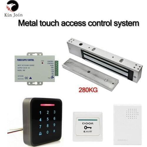 Entrance Guard Suit Metal Touch Access Control Outdoor Card Reader Password Access Integrated Machine Magnetic Lock Iron Door