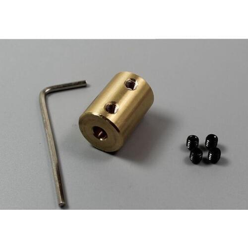 2016 Design 8x10mm Copper rigid coupling gear shaft motor shaft brass coupler model airplane connector 8mm to 10mm solid adapter