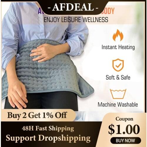 60*30cm Microplush Electric Therapy Heating Pad 4 Level Electric Blanket for Abdomen Waist Back Pain Relief Winter Warmer