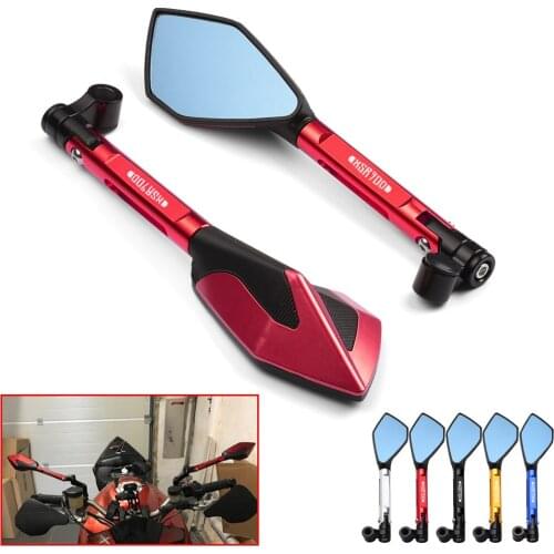 Motorcycle Handlebar End Mirrors Anti Glare Bluish Hawk-Eye Rearview Mirror For YAMAHA MT-09 MT FZ 09 XSR 900 XSR900 2014-2021