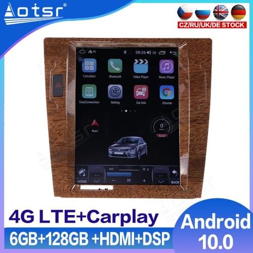 For Volkswagen Phaeton 2003 - 2013 Tesla Screen 6G+128GB Android Multimedia Player Car Radio GPS Navigation Autoaudio Unit Video