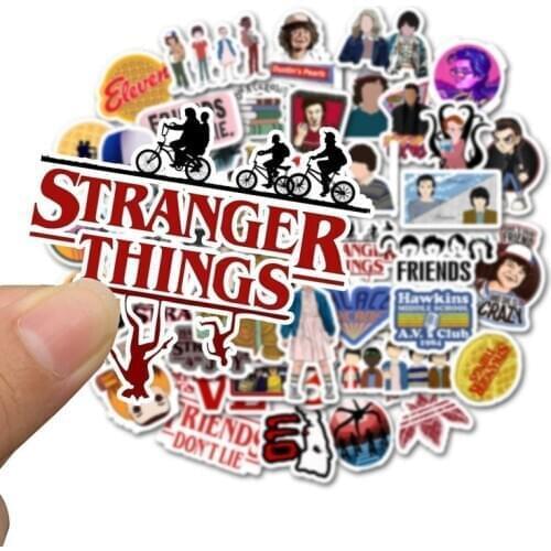 10/50Pcs Stranger Thing Figure Stickers Set Refrigerator Sticker for Luggage Skateboard Motorcycle Laptop Waterproof Sticker