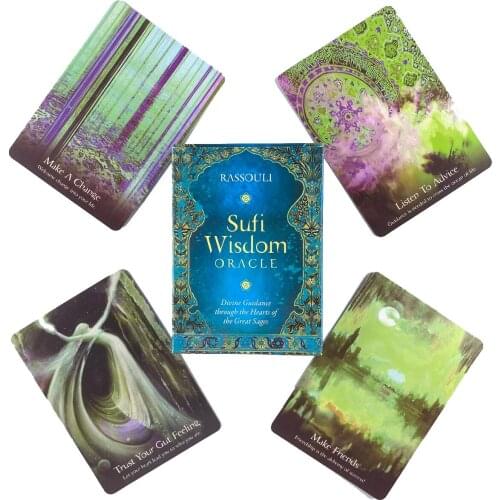 Sufi Wisdom Oracle Cards Leisure Party Table Game High Quality Fortune-telling Prophecy Tarot Deck With Guide Book
