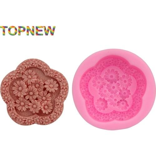 New Flower Petals 3D Silicone Cake Molds Non-Stick Sugar Jelly Jello Fondant Ice Soap Moulds Kitchen Accessories Tools SGS C1661