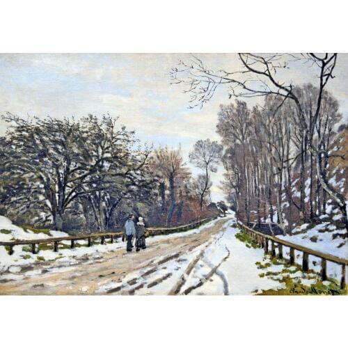 Landscapes art The Road to the Farm of Saint-Simeon by Claude Monet oil paintings canvas High quality hand-painted