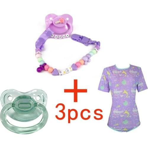 ABDL Onesie Diaper Lover Snap Crotch Adult Baby Romper Pajamas Adult Size Pacifier Daddy Baby Girl Clothes