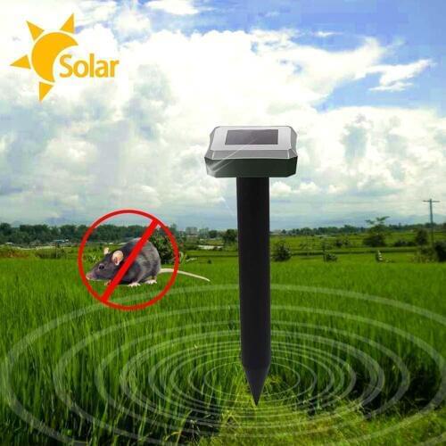 Garden Useful Solar Power Pest Repellers Eco-Friendly Ultrasonic Gopher Mole Snake Mouse Pest Reject Repeller Control