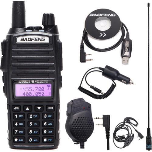 Hot Portable Radio Walkie Talkie Baofeng UV-82 Dual PTT Button two-way Radio Vhf Uhf Dual Band Baofeng UV 82 UV82