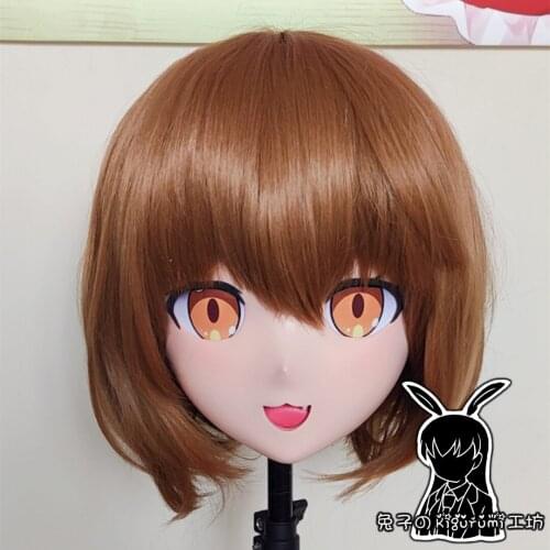 RB7111)Customize Full Head Quality Handmade Female/Girl Resin Japanese Anime Cartoon Character Kig Cosplay Kigurumi Mask