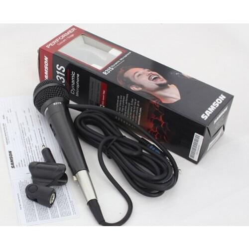Samson R31S Professional Live Vocal & Instrument Mic Dynamic Handheld Microphone For Karaoke And Recording,With Cable&Mic Clip
