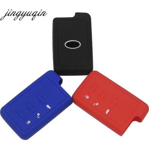 Jingyuqin 10pcs/lot Silicone Case for Subaru XV Forester Outback Legacy Impreza Mrxsti 3 Buttons Remote Smart Car Key Cover