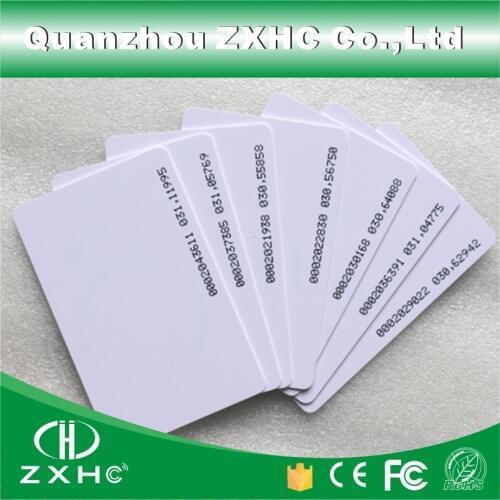 100pcs/lot) Smart Card RFID Tag 125 KHZ TK4100 (compatible EM4100) ID Access Control Cards ISO 14443