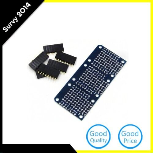 5 Pcs Triple Shield For WeMos D1 Mini Dua Sided Perf Board For Arduino Compatible