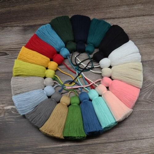 WFFNNKC 5Pcs Cotton Fat Big Tassels Trim Home Textile Garments Curtains Crafts Accessories Hanging Fringe Fashion Bag Pendant