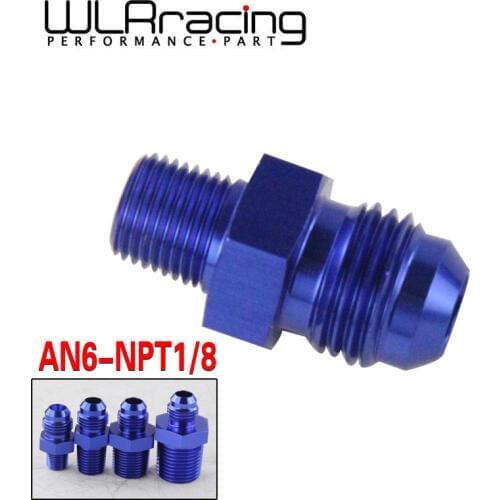 WLR RACING - (AN6-NPT1/8) AN6 to 1/8 NPT Straight Adapter Flare Fitting auto hose fitting Male WLR-SL816-06-02-011