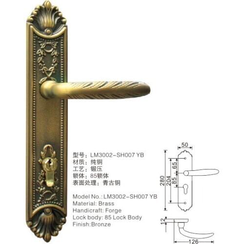 [Xi Ya Hardware] copper door lock copper C Indoor door locks wholesale copper Zhongshan