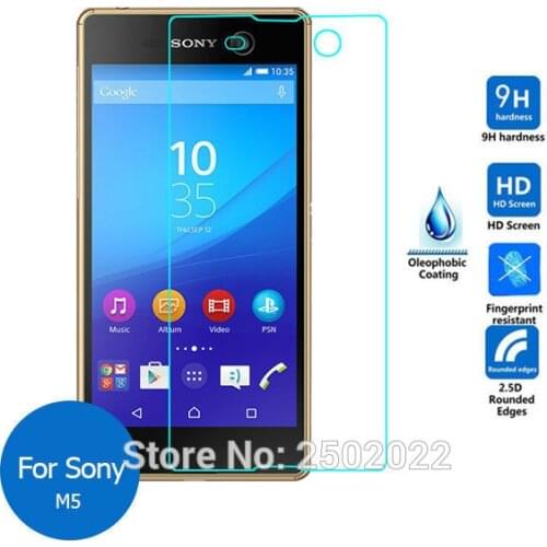 For Sony Xperia M5 Tempered Glass Screen Protector 2.5 9h Safety Protective Film on E5606 Lte E5643 E5633 E5603 E5653 Dual Guard