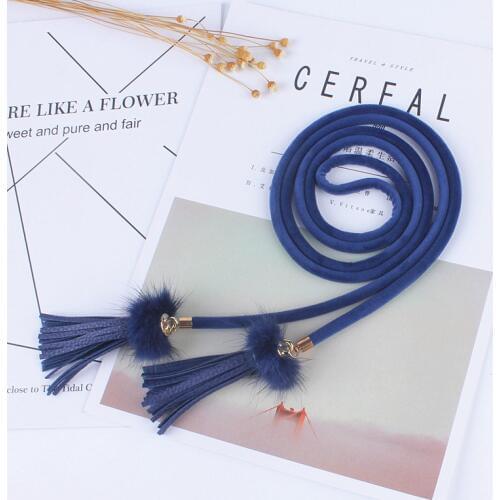 New fashion high quality waist belts for women dresses fringe thin knotted Rope luxury female strap Tassel Cummerbunds Belts