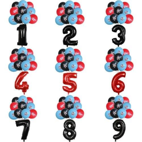 11pcs 12inch Cartoon Red Blue Friday Night Funkin Latex Balloons Music Game Theme Birthday Party Decoration Air Globos Kids Toys