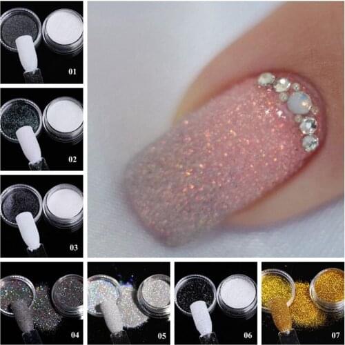 2g/Box Women Dust Bling DIY Manicure Sugar Glitter Nail Art Powder Holographic