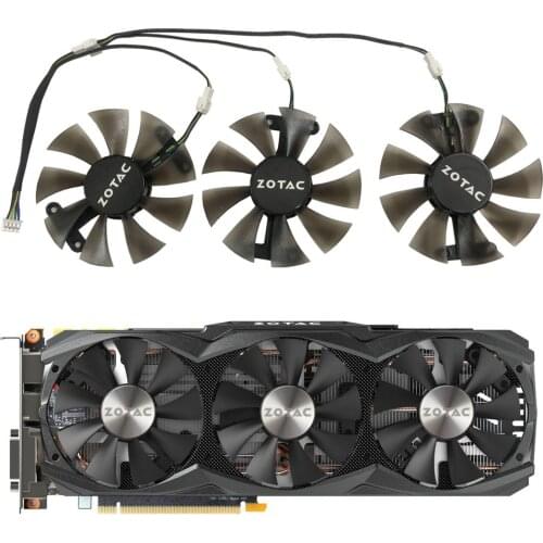 3pcs/set GA91S2H GTX 1070 Graphics Cards Fans GPU Cooler For ZOTAC GeForce GTX 1070 ZT-P10700I-10P Videp Card Cooling