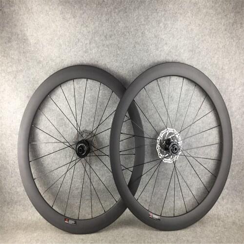 50mm Disc Disk Carbon Weelsets 6 bolts Center Lock include hubs Spokes Road Bike Wheelset