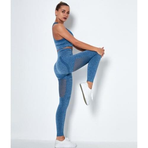 Seamless Workout Set Sport Leggings and Bra Top Set Gym Outfits for Women Fitness Sportswear Athletic Clothes Gym Sets 2 Piece