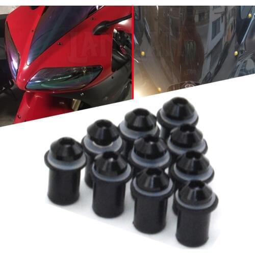 Universal For Kawasaki Z800 Z900 Z1000 NINJA 650R ER6F ER6N 6MM 10PCS Motorcycle Windscreen Bolts Screws Windshield Screw Kit