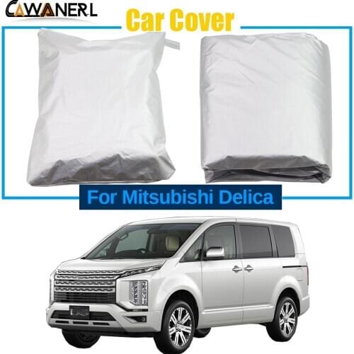 Full Car Cover For Mitsubishi Delica 2007-2019 Outdoor Indoor Sun Anti-UV Snow Rain Dust Protection MPV Cover Windproof
