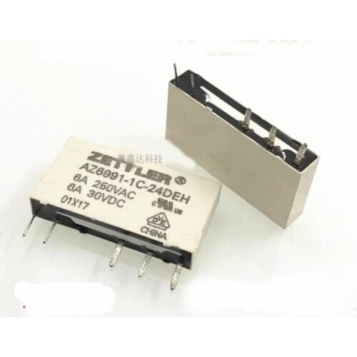 HOT NEW 24V relay AZ6991-1C-24DEH AZ69911C24DEH DC24V 24V 24VDC 6A 250VAC 5PIN