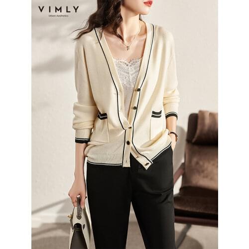 Vimly cardigan women Autumn 2021 korean fashion Knitted Coat Elegant Clothes Buttun up Outwear Female Sweater Tops F8957