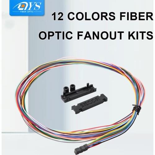 Fiber Optics Fan Out Kit 12 Strand/Ribbon Optical Break-out kits for Loose Tube Bulk ,Legs,48 Inches Tubing
