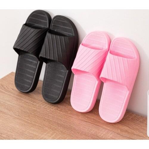 Summer blowing bottom home slippers female non-slip bathroom slippers couple soft bottom comfortable slippers