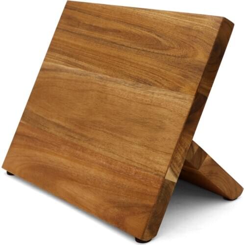 Jaswehome Magnetic Knife Holder With Powerful Magnet Bamboo Wood Knife Block Without Knives Wood Magnet Knife Stand Kitchen Tool