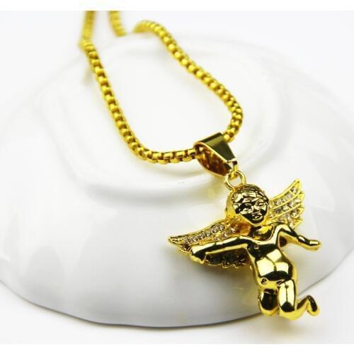 Fashion Jewelry Spread Your Wings And Charm Micro Angel Piece Necklace For Men And Women