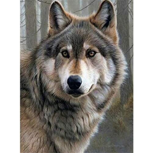 Animal Dog Husky DIY 11CT Embroidery Cross Stitch Kits Craft Needlework Set Printed Canvas Cotton Thread Home Dropshipping