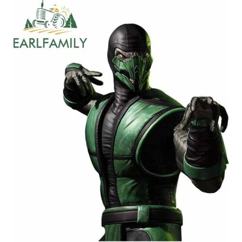 EARLFAMILY 13cm x 10.1cm for Arcade Mortal Combat Smoke Car Stickers Motorcycle Cartoon RV Decal Windshield Motorcycle Graphics