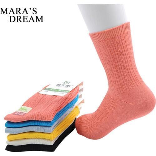 6pairs/lot Women Socks All Seasons Spring Summer Autumn Winter Bamboo Fiber Women Short Socks Candy Color Cute Girls Socks Meias
