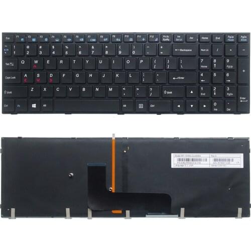New for Clevo P651 P651SE P655 P671 P655SE P671SG P650HP3 P650 P670RE3 P670RG P650RE3 P650RE6 Keyboard US Backlit frame