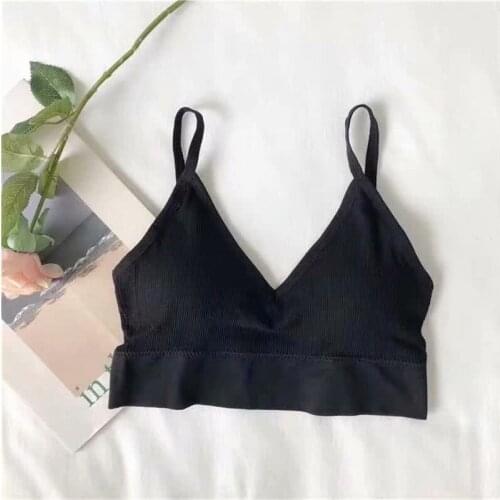 New fashion simple solid color student thread underwear bra beauty back bra tube top sports lingerie