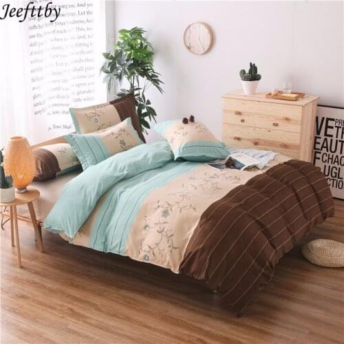 New Japanese Simple Stripes Style Duvet Cover Pillowcase 3pcs Bed Set Bed Linen Bedclothes Bedding Sets Twin Double Queen Size