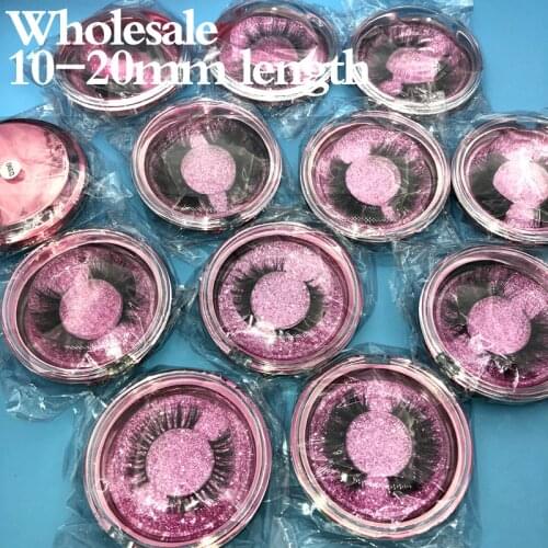 Wholesale 3D Real Mink Dramatic Lashes cruelty free custom logo Handmade glitter paper clear case