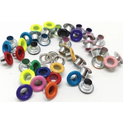 Hole 4mm/4.5mm/5mm/8mm/10mm Metal Eyelets for Leathercraft DIY Scrapbooking Shoes Belt Cap Bag Tags Clothes.rivets.Accessories