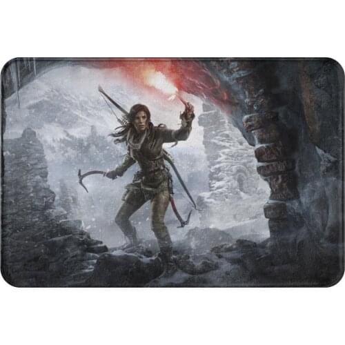 Tomb Raider Game Anti-Slip Doormat Kitchen Mat Lara Croft Balcony Carpet Entrance Door Rug Bedroom Decor