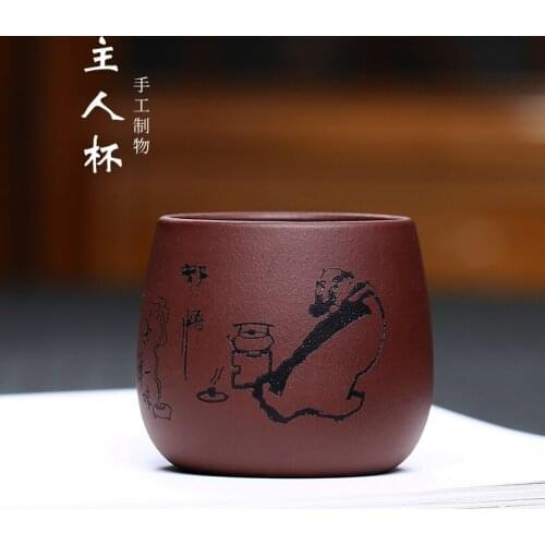★purple sand sample tea cup run of mine ore purple clay master pure manual small bowl kunfu tea cups at the top two